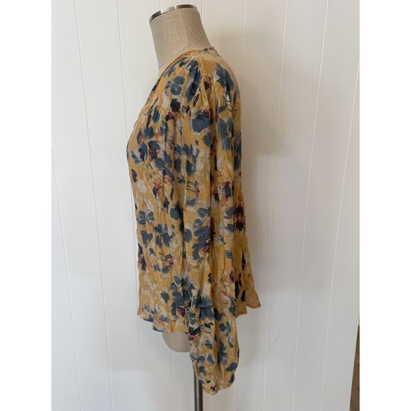 Zac & Rachel Blouse Womens Large Floral Long Sleeve Pullover Lightweight Top - Picture 8 of 10